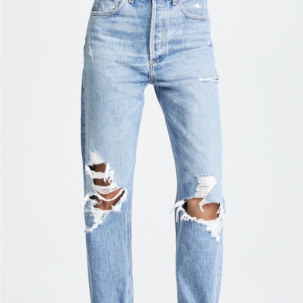 Agolde 90’s mid rise straight leg jeans in fallout